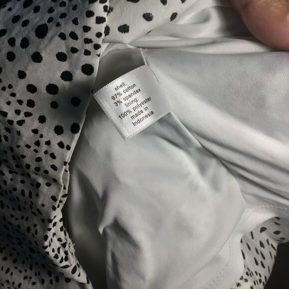 Lane Bryant Plus Size White and Black Polka Dot Faux Wrap Top Dress EUC - Picture 7 of 8